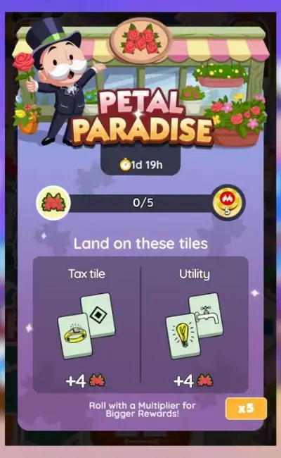 Monopoly Go Event Petal Paradise