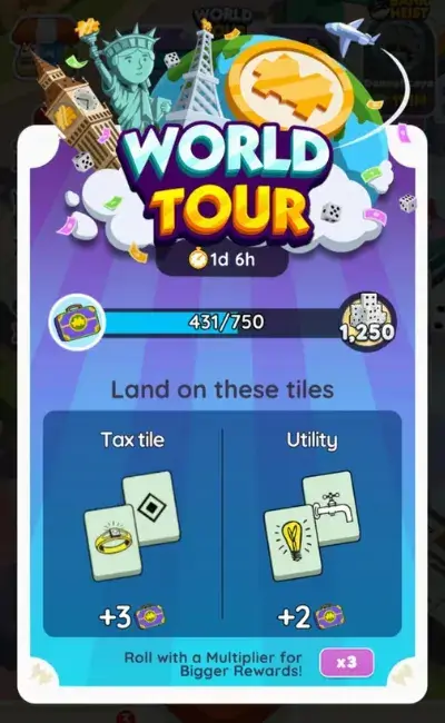 Monopoly Go Event-World Tour