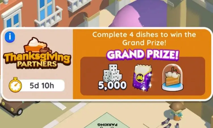 Monopoly Go Thanksgiving Event Rewards